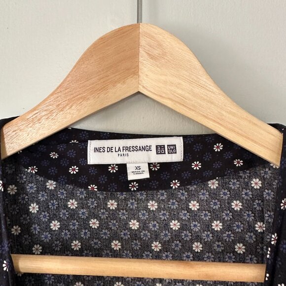 UNIQLO Ines de la Fressange Wrap Dress Flower Pattern Size XS - Picture 5 of 6